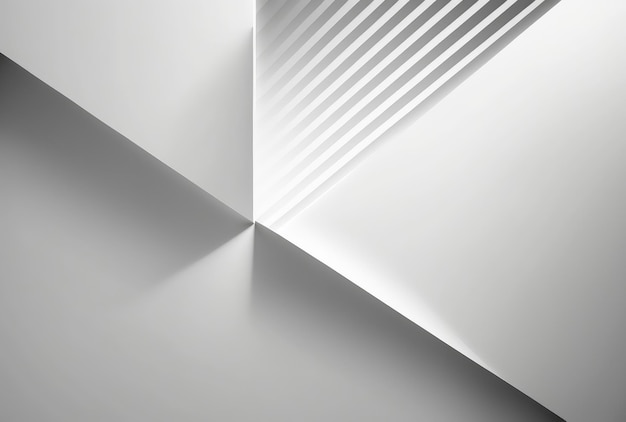 White grey minimal striped background Generative AI