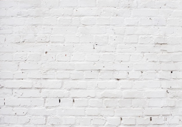 White grunge brick wall background