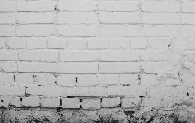 White grunge brick wall background