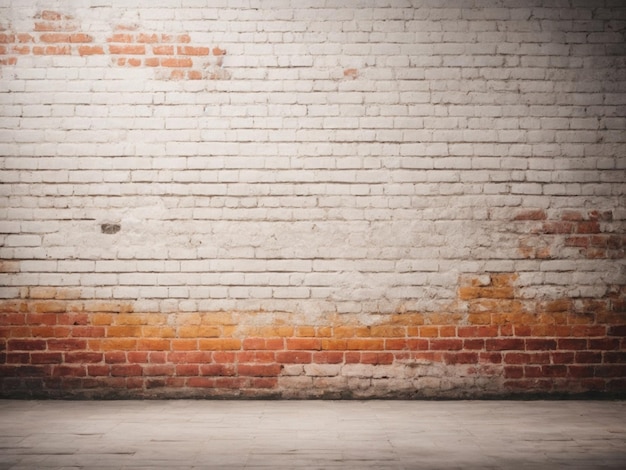 White grunge brick wall texture background wallpaper for ads