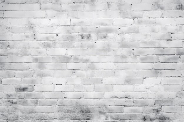 White grunge brick wall texture background