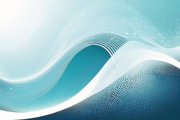 白いハーフトーン波の抽象的な背景のベクトル