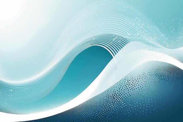 White halftone wave abstract background vector