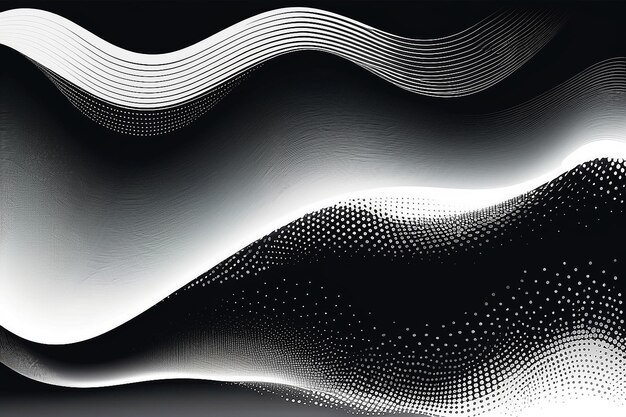 white halftone wave abstract background vector