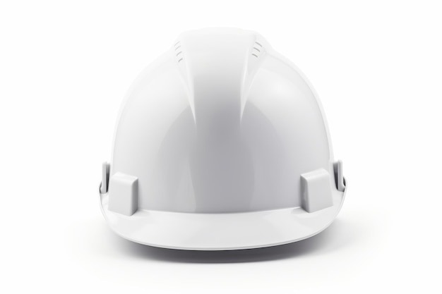 White Hard Hat on White Background On a White or Clear Surface PNG Transparent Background