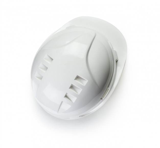 White Hard Hat with Clipping Path