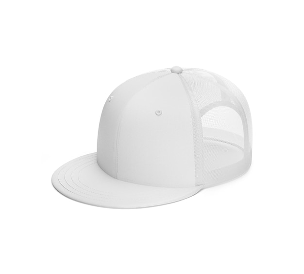 A white hat with a white cap that says " e. "