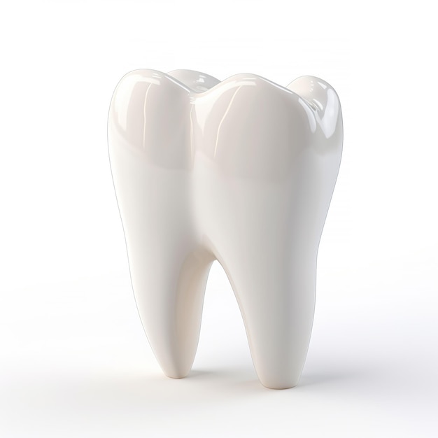 Photo white healthy human tooth