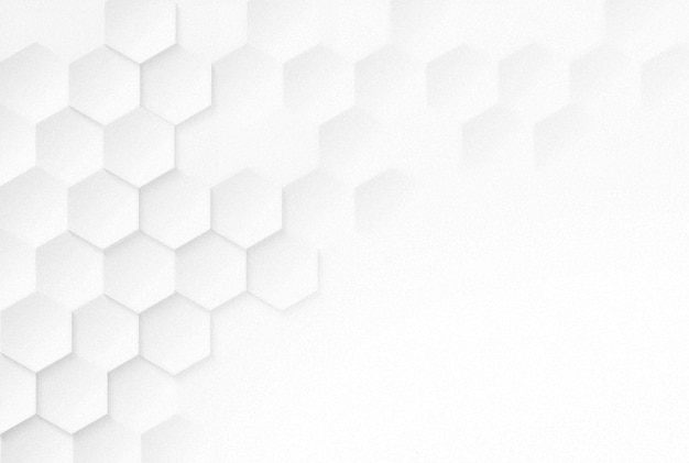 White Hexagonal 3D Surface