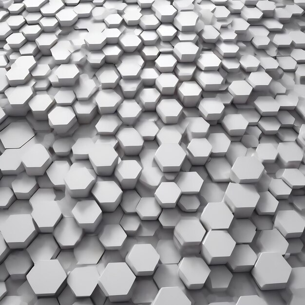 Photo white hexagons background that is white with a light pattern