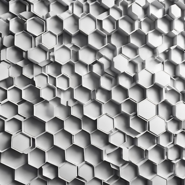 White hexagons background with a hexagon pattern