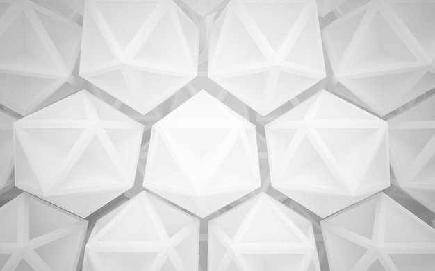 Photo white hexagons on the wall.