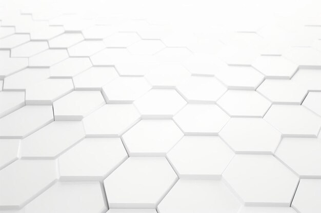 White hexagons on a white background