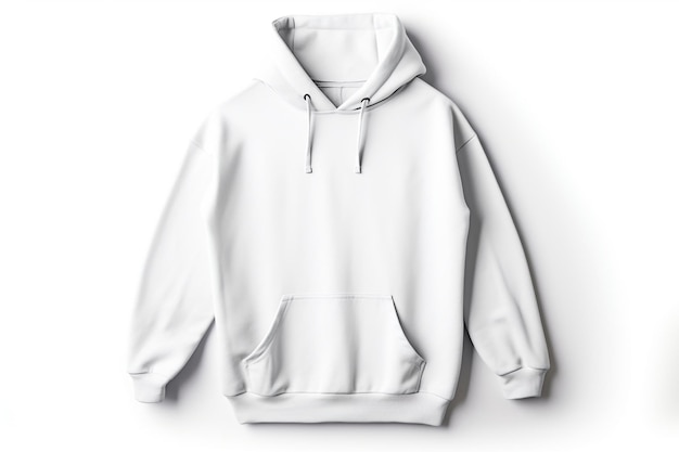 white hoodie isolated on white