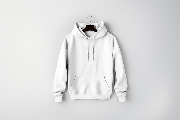 White Hoodie on Plain Background