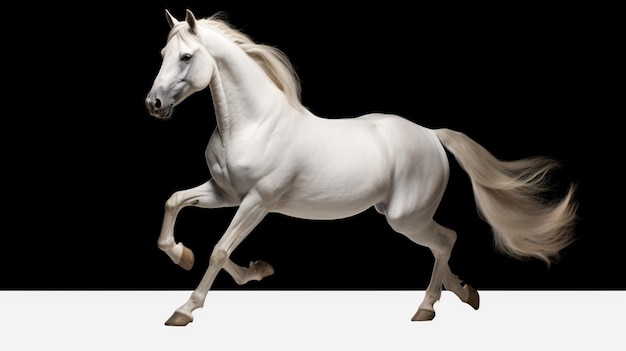 Белое тело лошади белый фон крупный план изолированный на белом