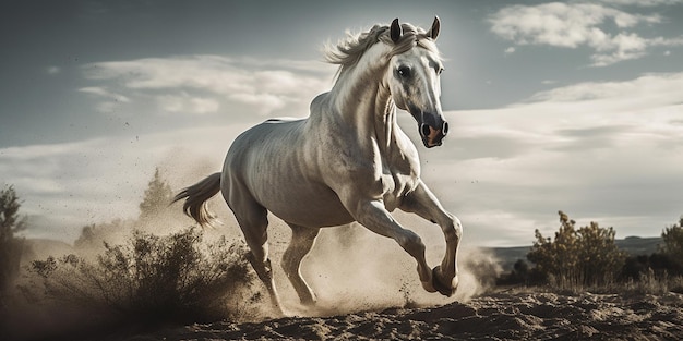 White Horse Rearing Up