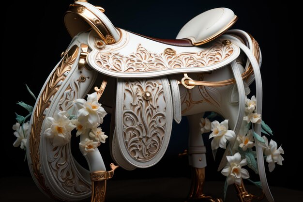 white horse saddle