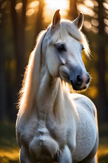 Photo a white horse