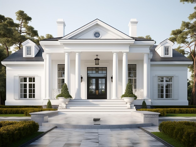 White House exterior stylish furniture AI Generation