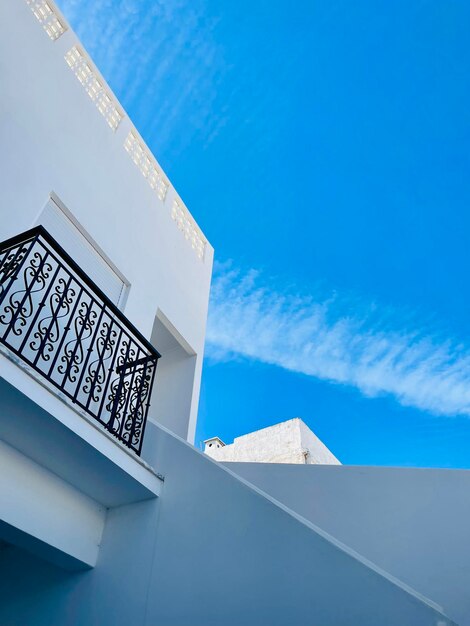 White house typical architecture of the cubist city of Olhao Portugal