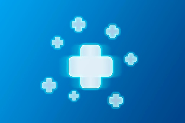 White illustrated medical cross help concept