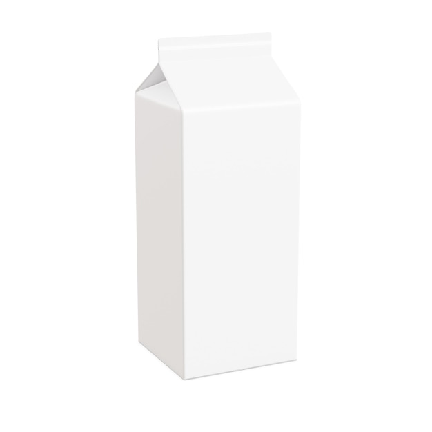 기본 배경에 고립 된 우유 패키지의  ⁇ 색 이미지