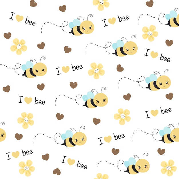 Photo white invitation background with cute little bees flying delicate little bee background