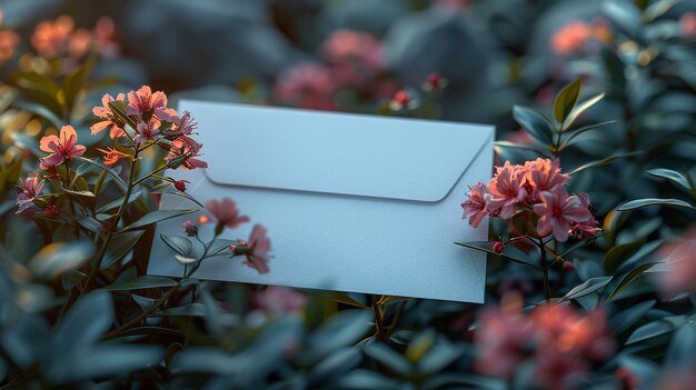 Photo white invitation card mockup