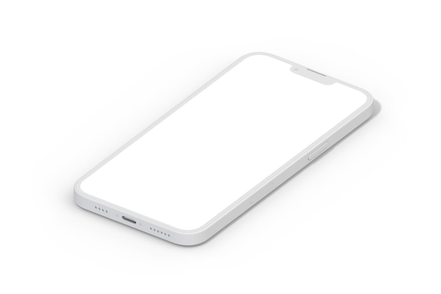 A white iphone with a white case and a white back.