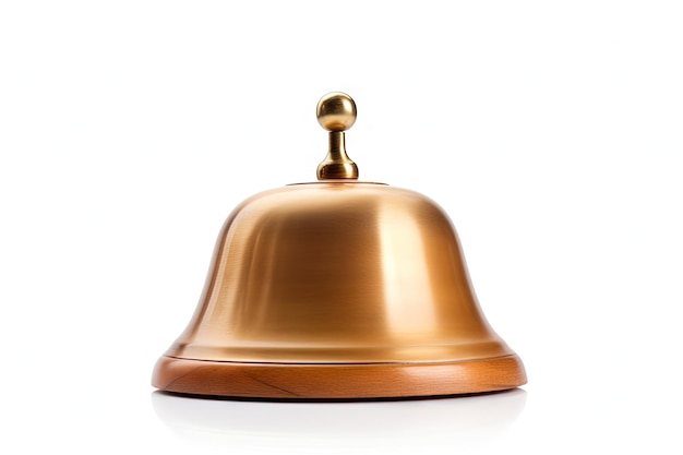 White isolated alarm bell