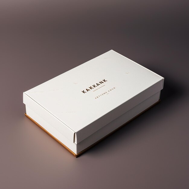 white isolated Kraft box with business card product