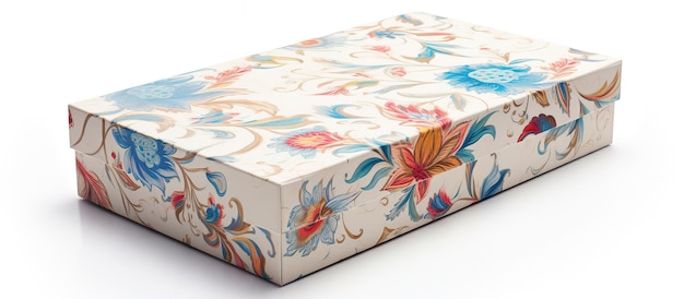 White isolated textile box