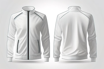 Premium Photo | White jacket for men blank template for graphic design ...