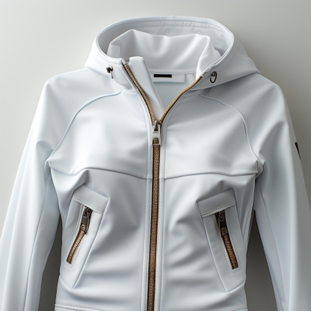 White jacket zipper