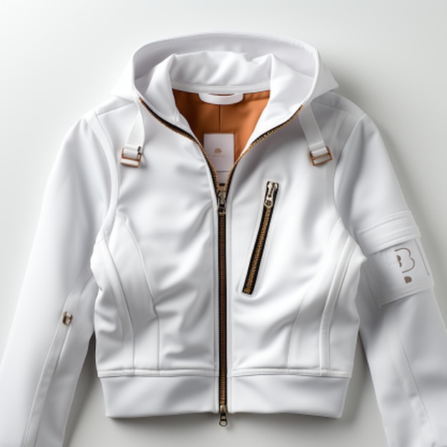 White jacket zipper