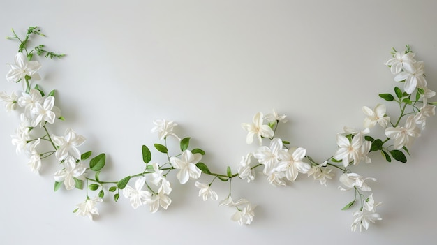 white jasmine flower garland