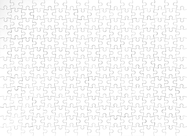 Photo white jigsaw puzzle background