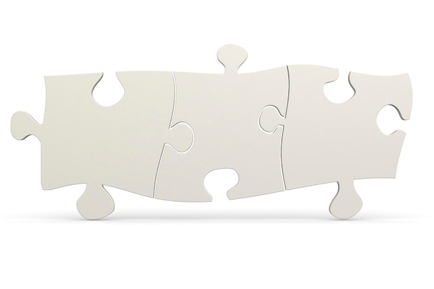 Photo white jigsaw puzzle isolated