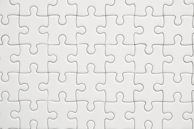 Photo white jigsaw puzzle pattern