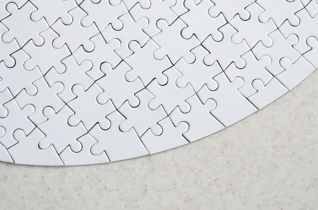 A white jigsaw puzzle 