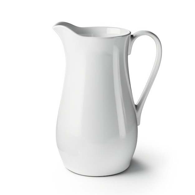 White jug isolated on a white background rendering image