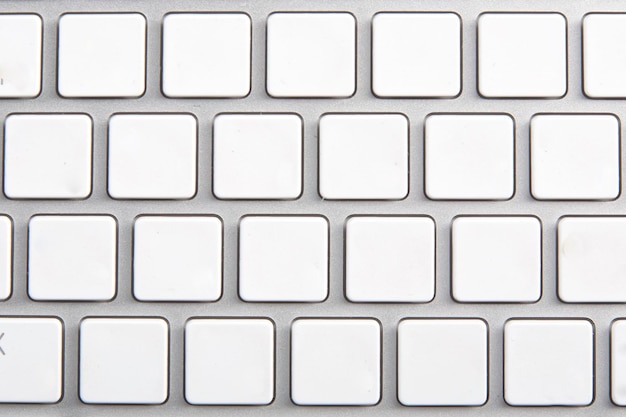 Photo white keyboard with blank keys