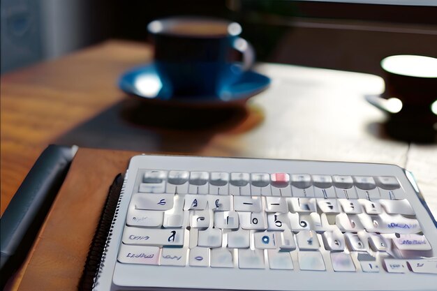 Photo a white keyboard with the word  esc  on the top