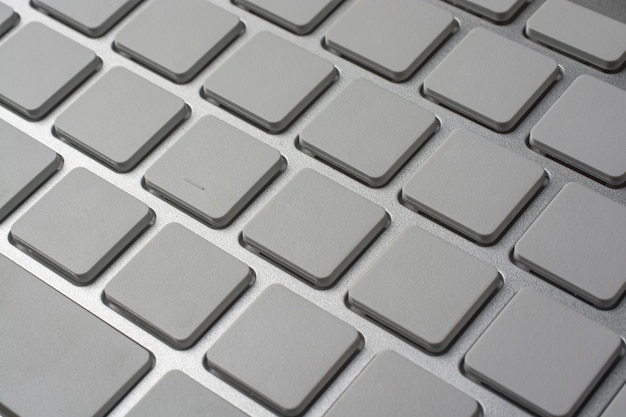 White keyboard without symbols.