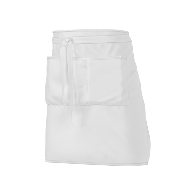 white kitchen apron with front pocket