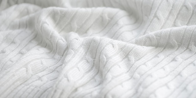 White knitted fabric background texture