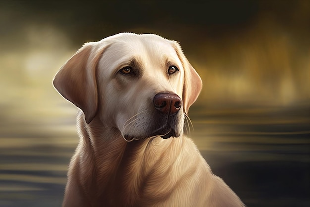 Premium Photo White Labrador Dog AI Generated premium-photo-white-labrador-dog-ai-generated