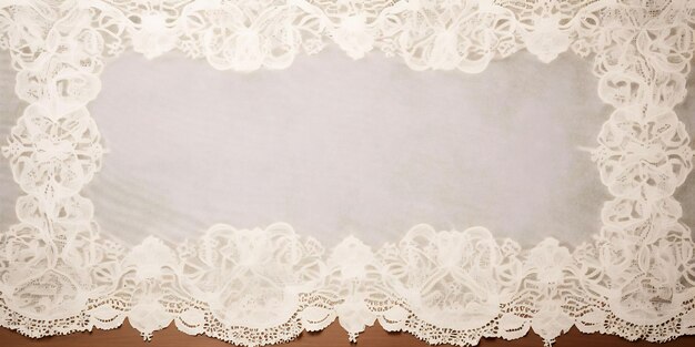 a white lace doily is on the table