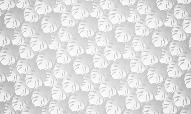 White leaf pattern on a white background